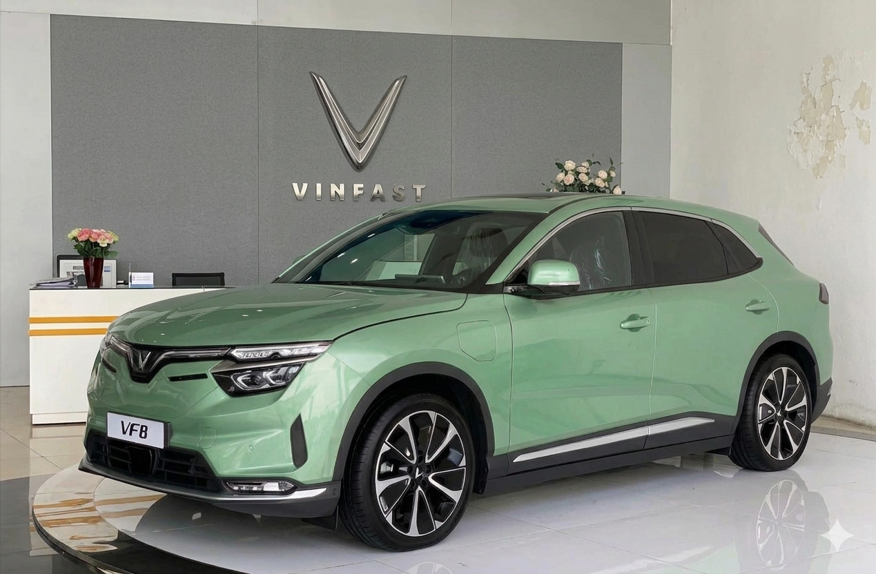 giá e vinfast vf8 màu xanh lá nhạt
